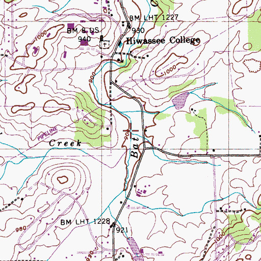 Topographic Map of Craighead Creek, TN