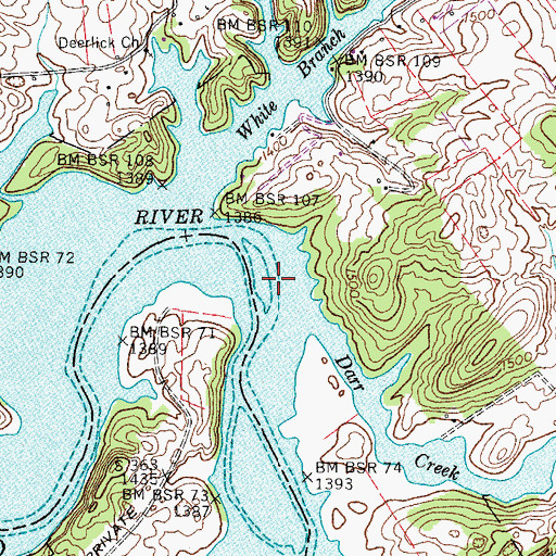 Topographic Map of Darr Creek, TN