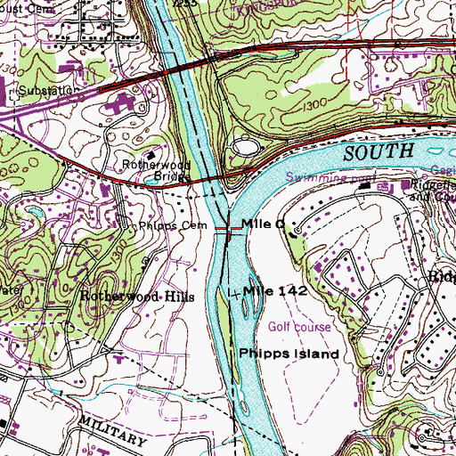 Topographic Map of North Fork Holston River, TN