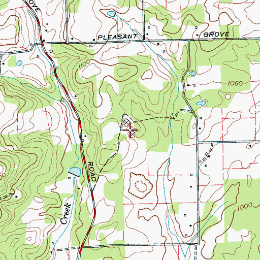 Topographic Map of Garrison Mine, TN