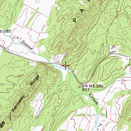 Topographic Map of Regret (historical), TN