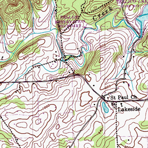 Topographic Map of Brakebill (historical), TN