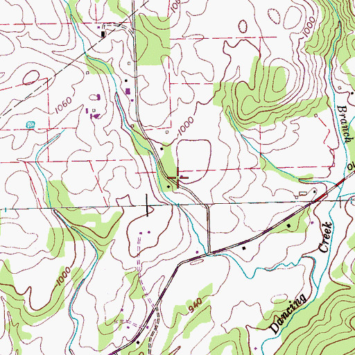 Topographic Map of Liberality School (historical), TN
