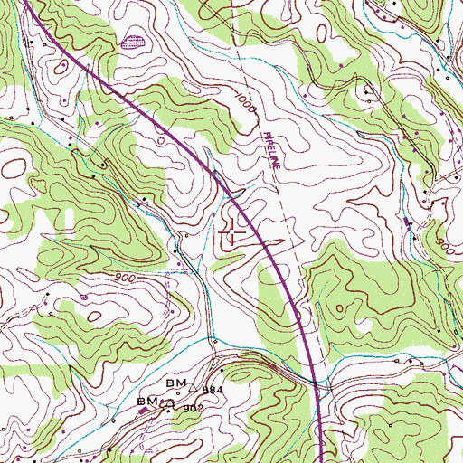 Topographic Map of McKee Cemetery, TN