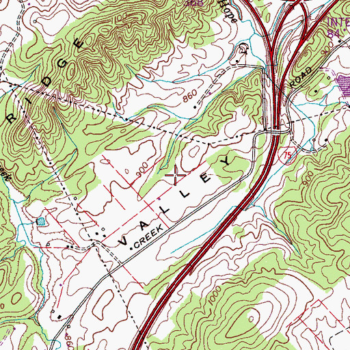 Topographic Map of Rutain Park, TN