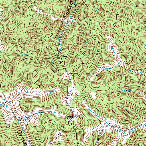 Topographic Map of Womack School (historical), TN