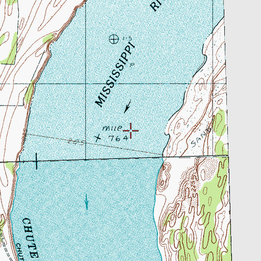 Topographic Map of Cedar Point Upper Bar, TN