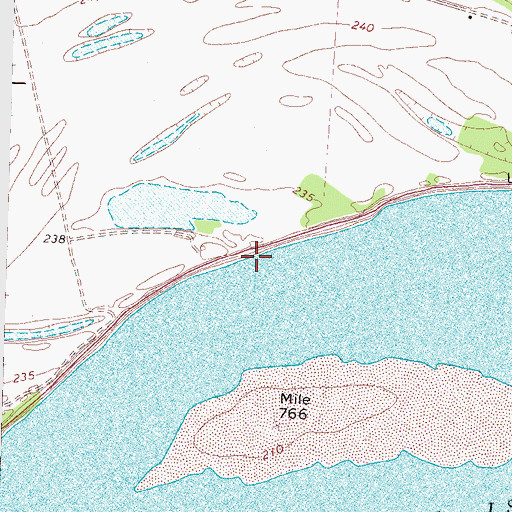 Topographic Map of Chute of Island Number Thirtyfive Revetment, TN
