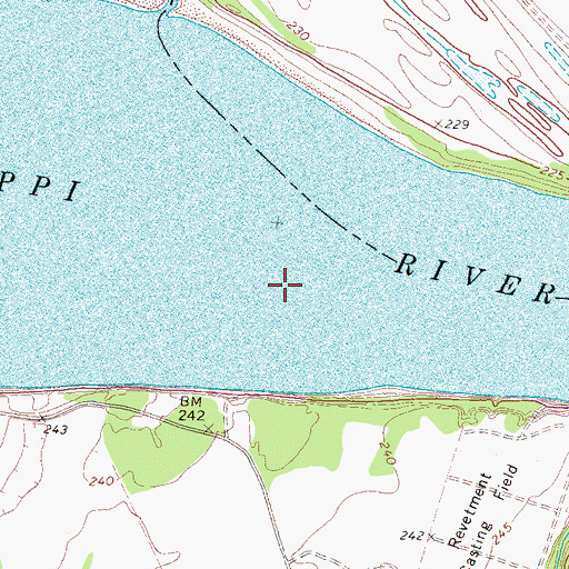 Topographic Map of Reverie Bar, TN