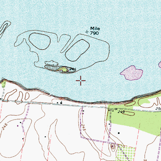 Topographic Map of Keyes Point Dikes, TN