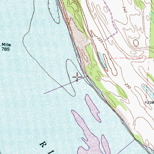 Topographic Map of Plum Point Dikes, TN