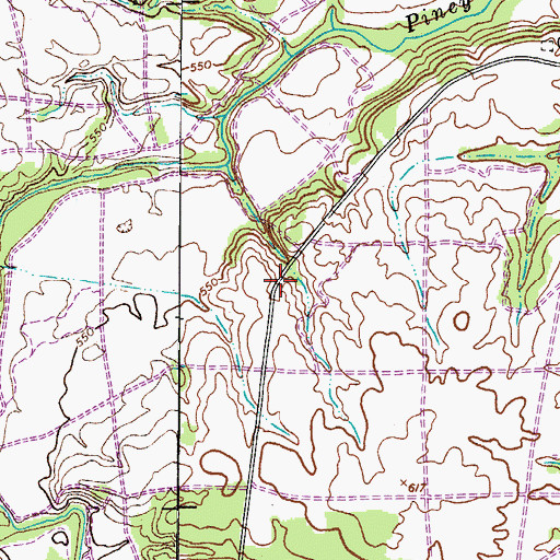 Topographic Map of Rose Hill (historical), TN