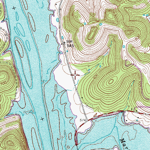 Topographic Map of Beech Hill (historical), TN