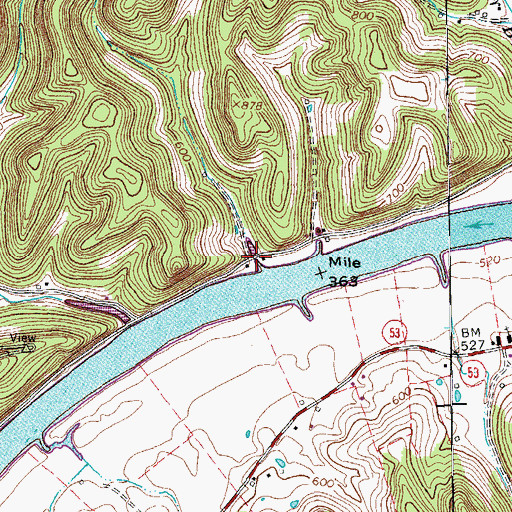 Topographic Map of Spivey Hollow, TN