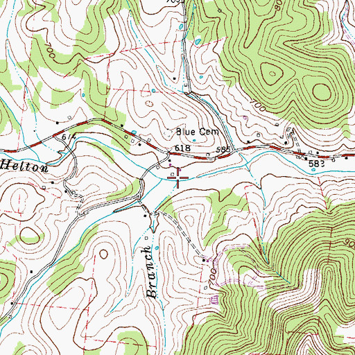 Topographic Map of Griffin Branch, TN