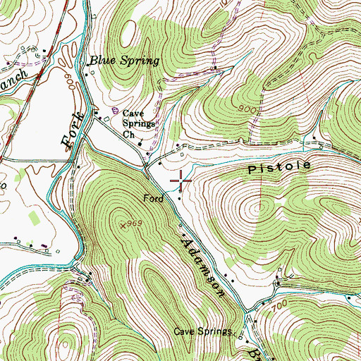 Topographic Map of Pistole Hollow, TN
