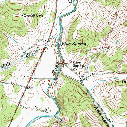 Topographic Map of Haleville (historical), TN