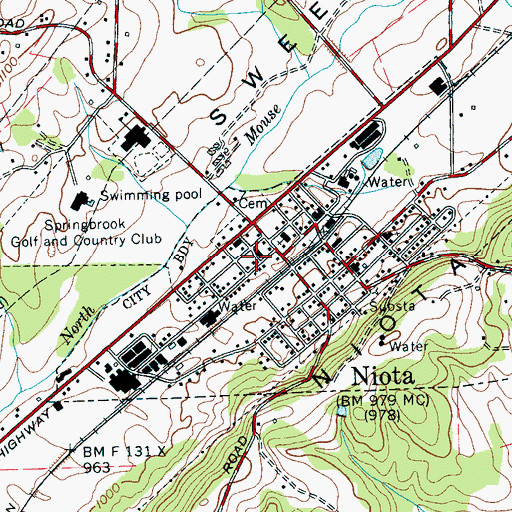 Topographic Map of Niota United Methodist Church, TN