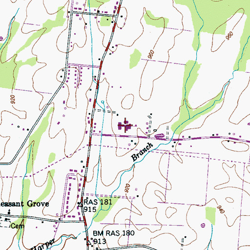 Topographic Map of Highland Rim Elementary School, TN