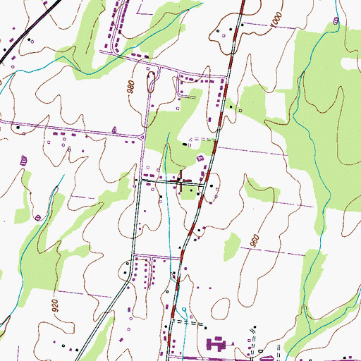 Topographic Map of Johnson School (historical), TN