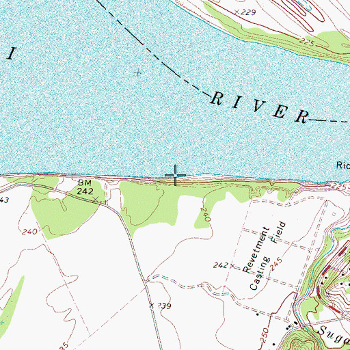 Topographic Map of Blue Ditch Landing, TN