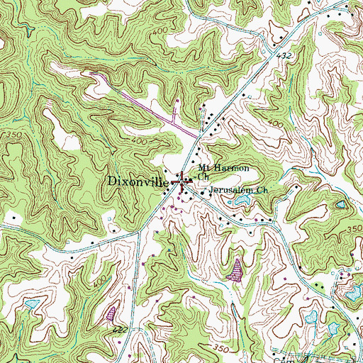 Topographic Map of Dixonville School (historical), TN