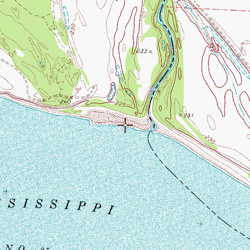 Topographic Map of Preston Landing, TN