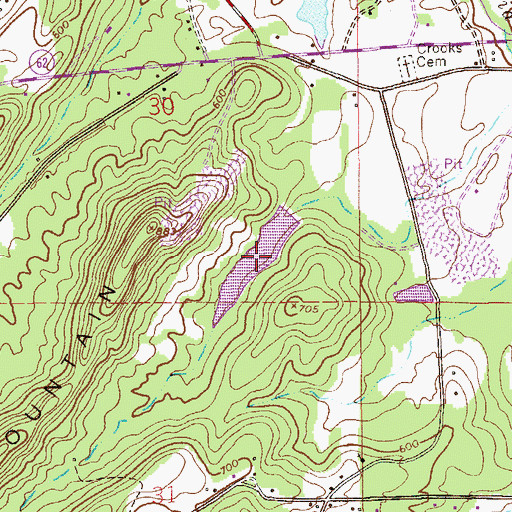 Topographic Map of McCullars Lake Number 1, AL