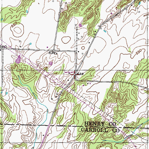 Topographic Map of Yarbrough Store (historical), TN