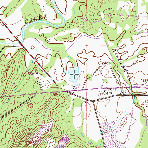Topographic Map of McCullars Lake Number Two, AL