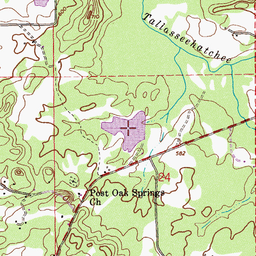 Topographic Map of Edwards Lake, AL