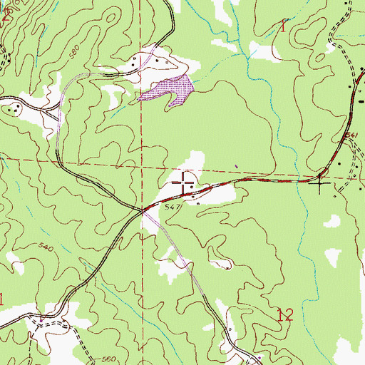 Topographic Map of Donner Lake, AL