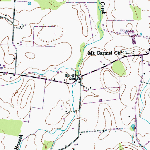 Topographic Map of Payne Chapel (historical), TN