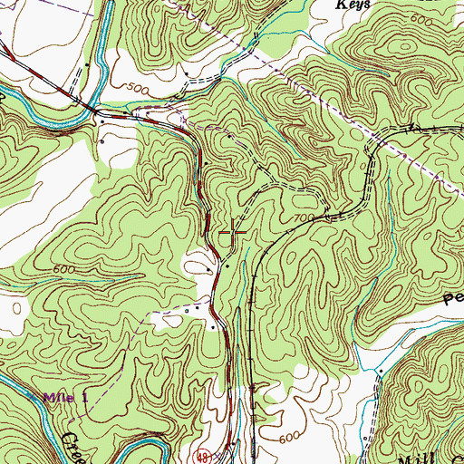 Topographic Map of Camp Ground School (historical), TN