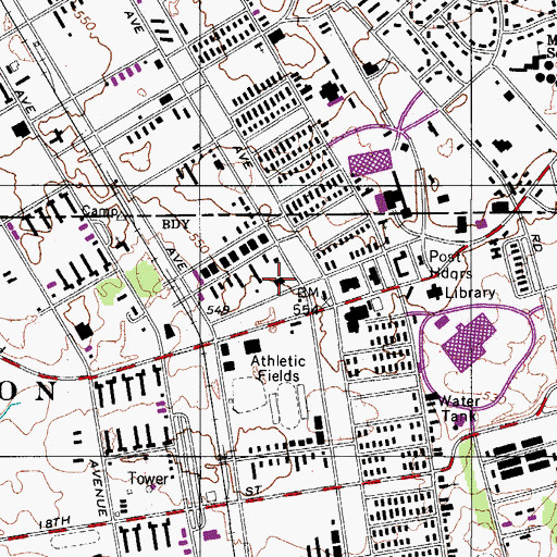 Topographic Map of Wickham Hall Pratt Museum, TN