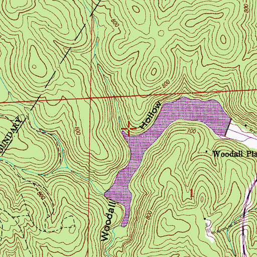 Topographic Map of Little Paint Creek Lake Dam, AL
