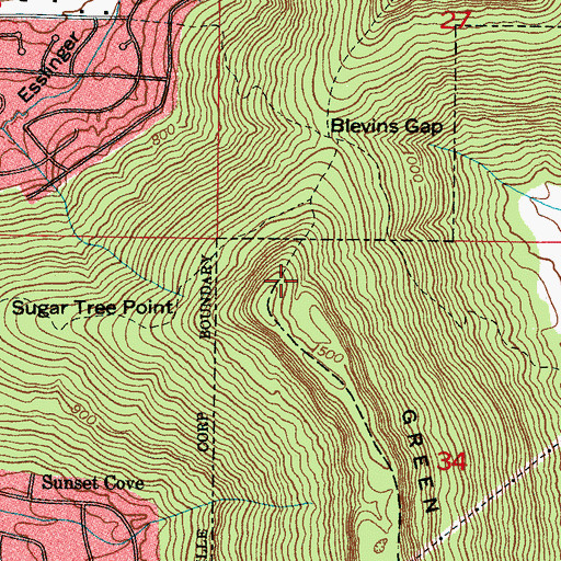 Topographic Map of Madison County Nature Trail Lake, AL