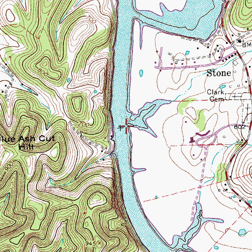 Topographic Map of Lees Landing (historical), TN