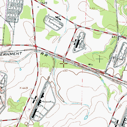 Topographic Map of Bryant Chapel (historical), TN