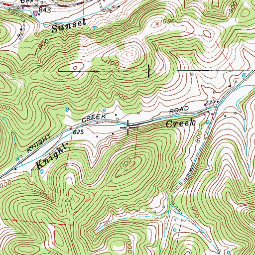 Topographic Map of Knight School (historical), TN