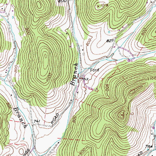 Topographic Map of Rocky Springs School (historical), TN