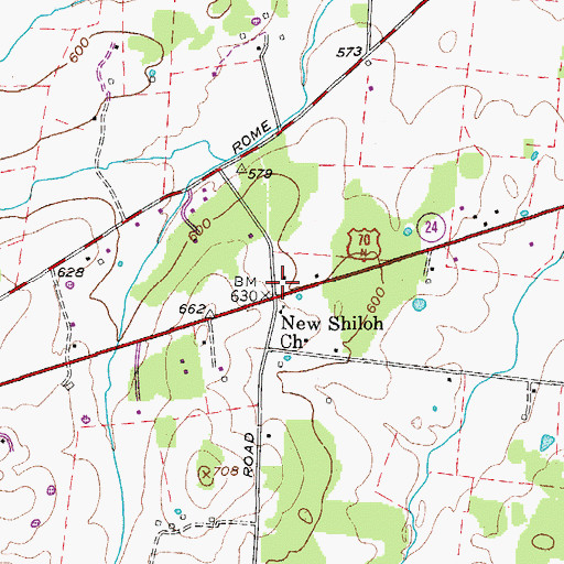 Topographic Map of Sugar Flat School (historical), TN