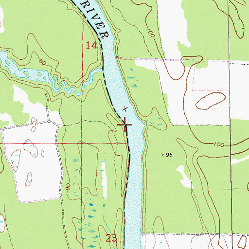 Topographic Map of Willoughby Landing (historical), AL