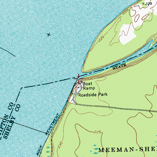 Topographic Map of Bateman Landing, TN