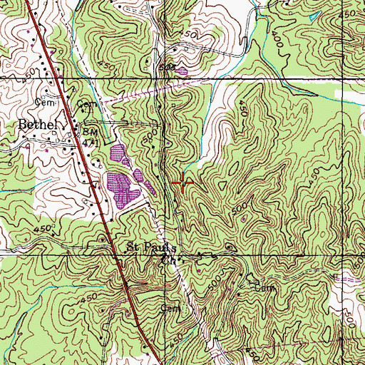 Topographic Map of District 25 (historical), TN