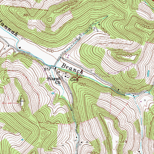 Topographic Map of District 12 (historical), TN