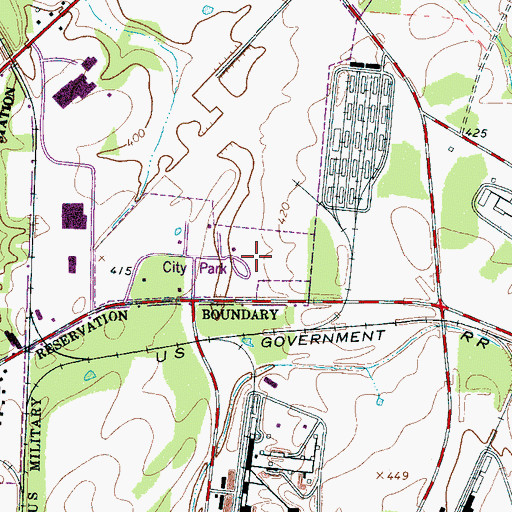Topographic Map of Rotary Field, TN