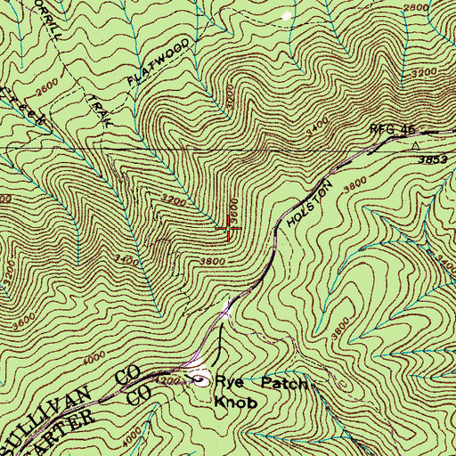 Topographic Map of Morrell Creek, TN