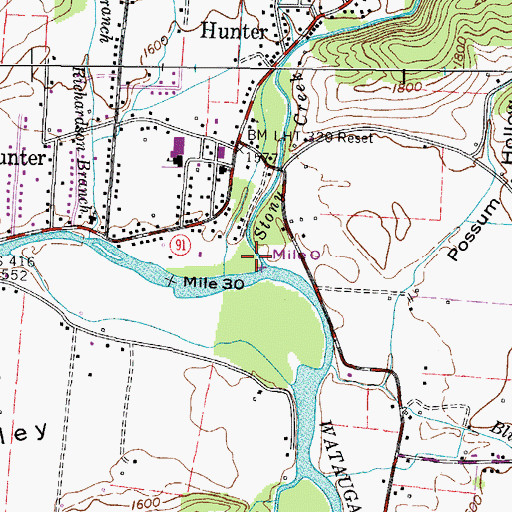 Topographic Map of Stony Creek, TN
