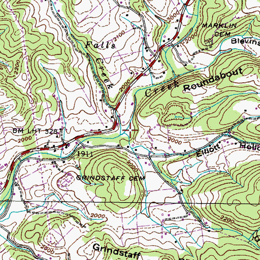 Topographic Map of Stover Branch, TN